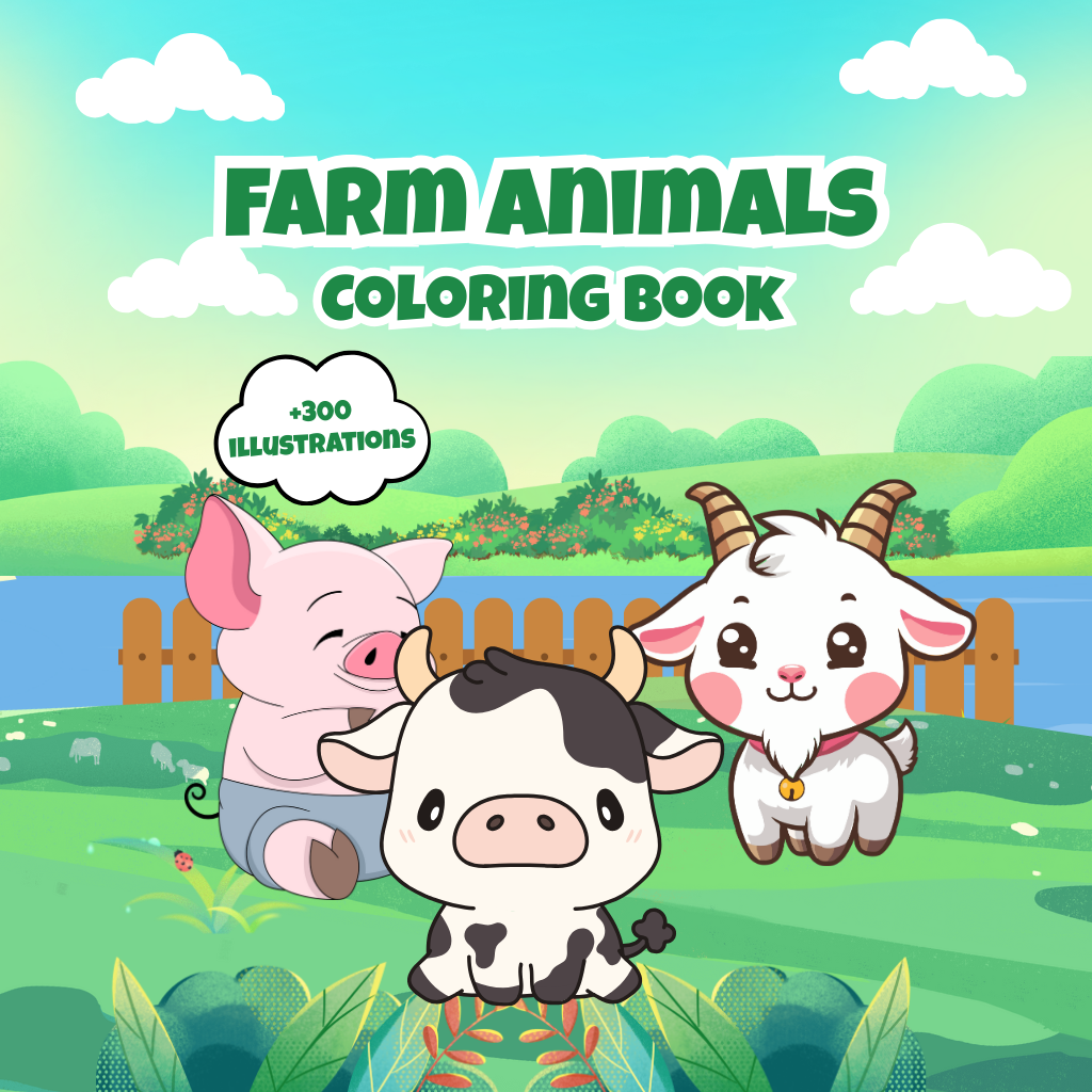 Farm Animals Coloring Book - MyKidStudio