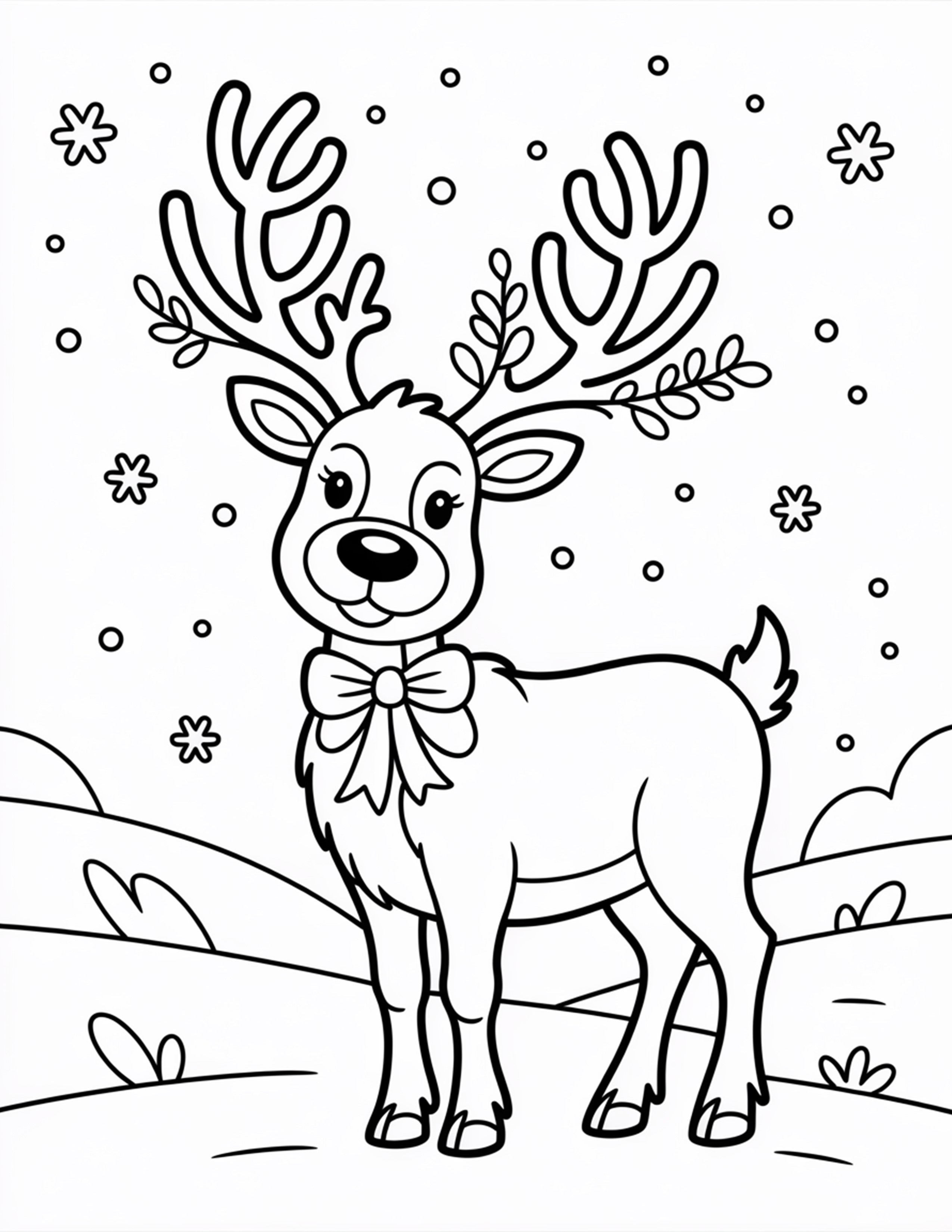 Bold And Easy Christmas Coloring Book - MyKidStudio