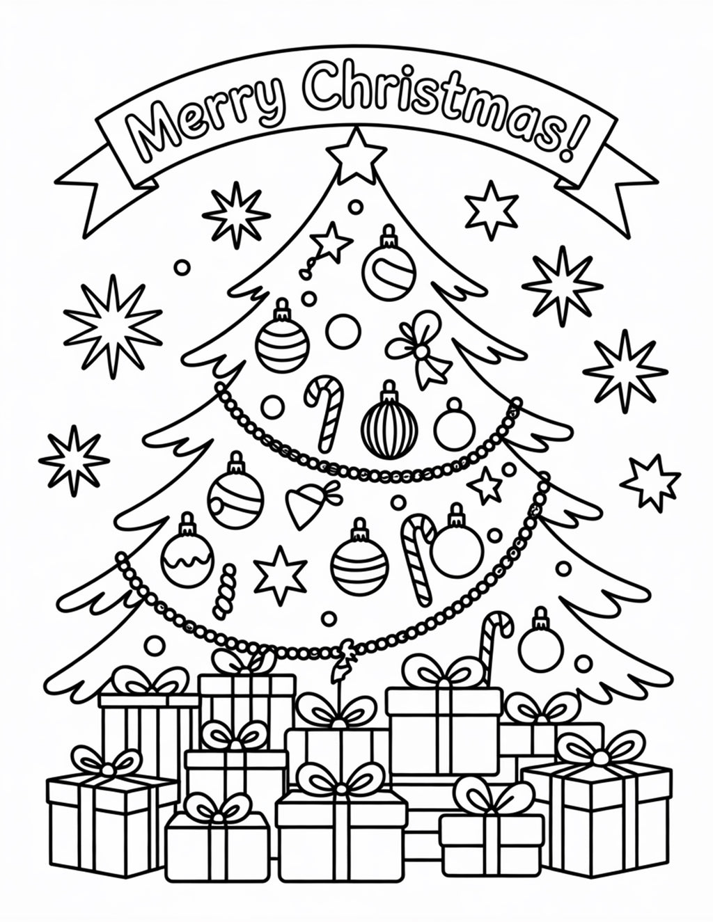 Bold And Easy Christmas Coloring Book - MyKidStudio