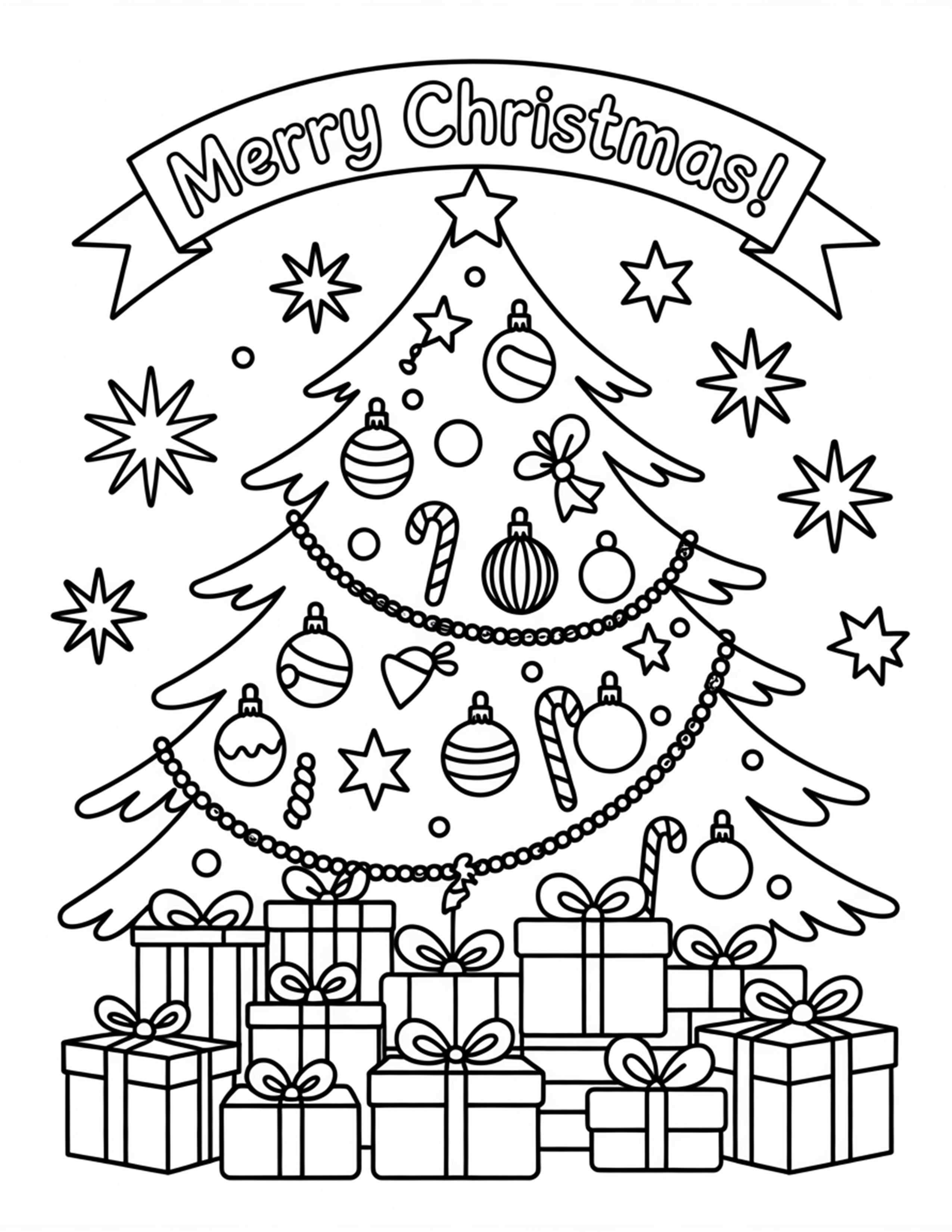 Bold And Easy Christmas Coloring Book - MyKidStudio
