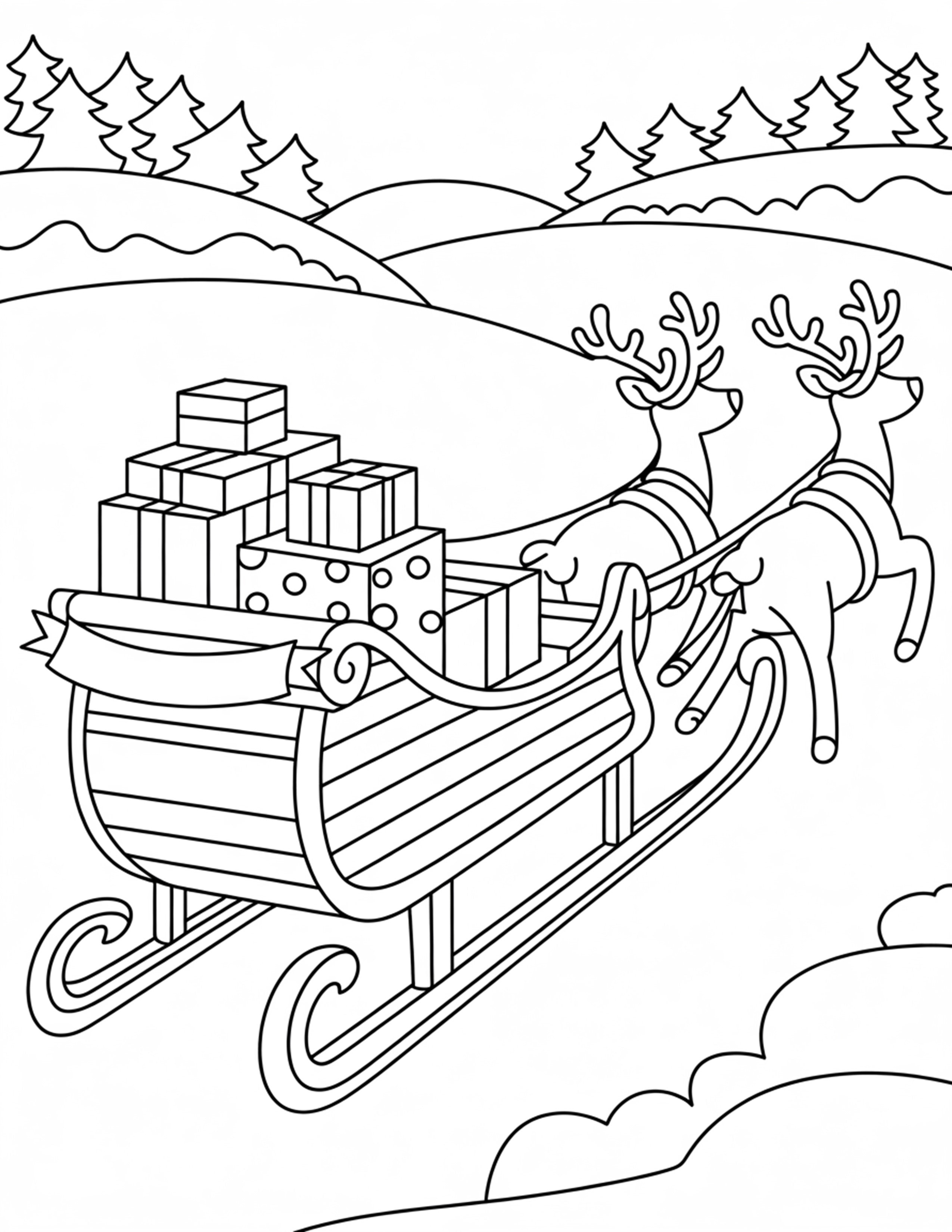 Bold And Easy Christmas Coloring Book - MyKidStudio